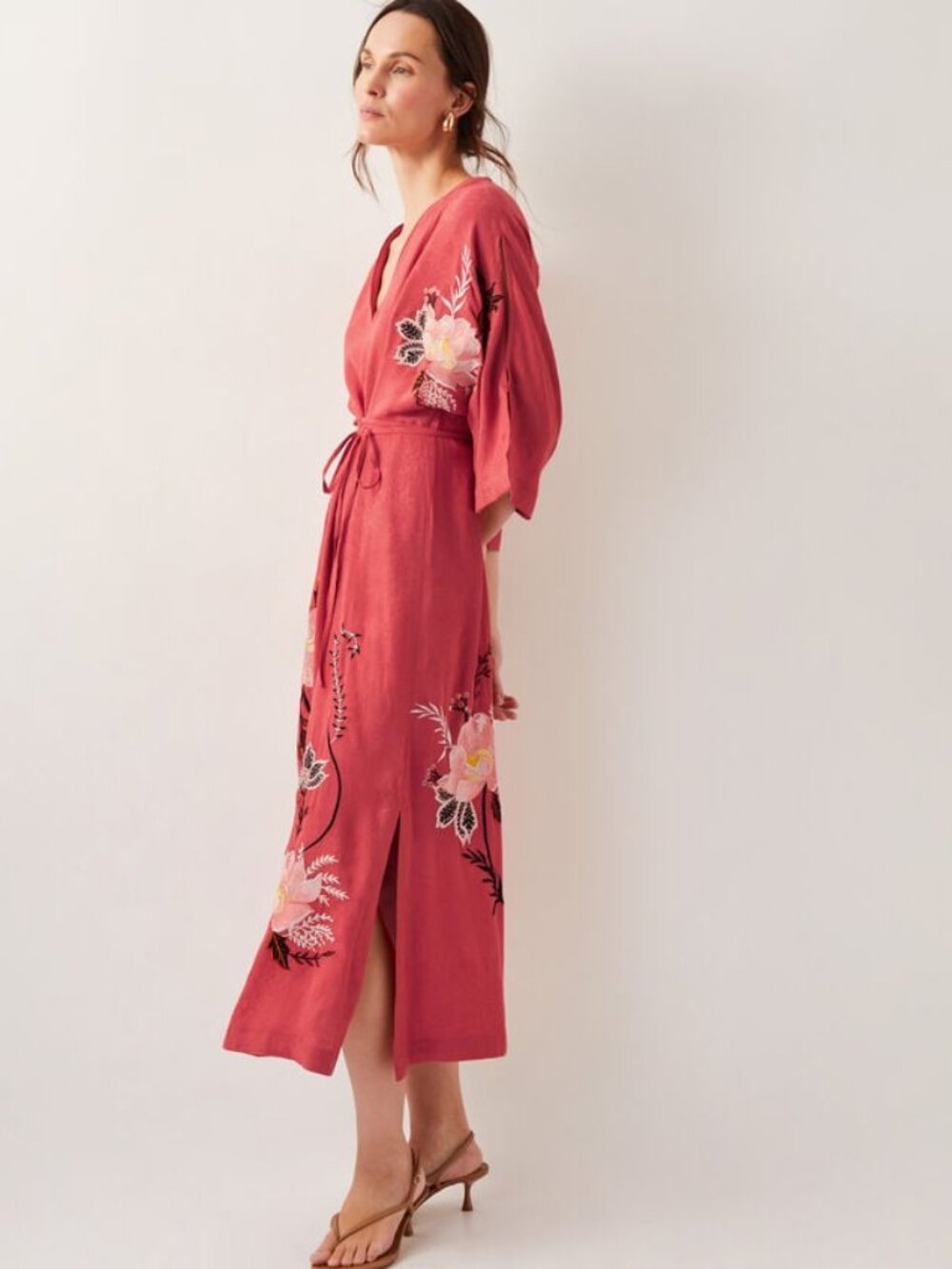 NWT Monsoon Jasmine Kimono Midi Dress sz 12